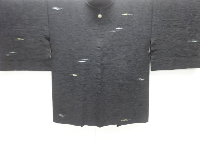 JAPANESE ANTIQUE HAORI / TAISHO ROMAN STYLE / SILK / WOVEN MIST